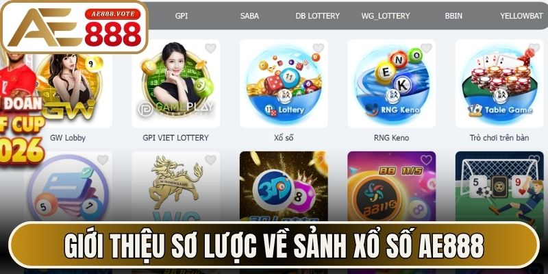 Xổ số AE888 - Sảnh Quay Thưởng Uy Tín Đỉnh Cao 2026 1 Giới thiệu sơ lược về sảnh xổ số AE888